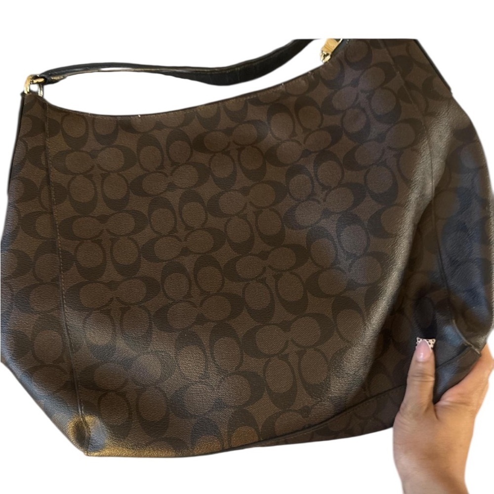 COACH Celeste Hobo Bag in Coated  Canvas Signature and Leather Trim - Picture 3 of 7